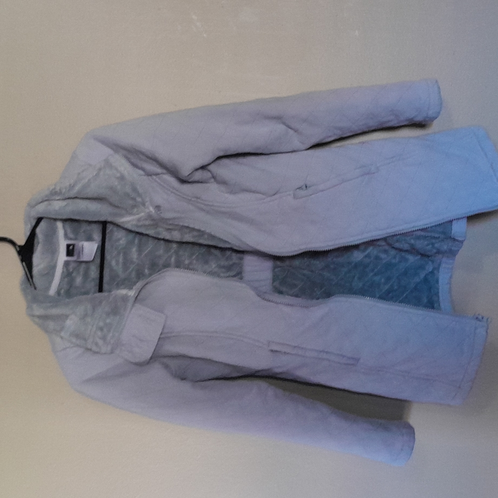 The North Face Women's Size Small Grey Zip Up Jacket Faux Fur Lining